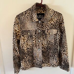 Lisa International Jacket with Leopard Print.
Like New